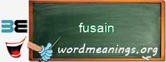 WordMeaning blackboard for fusain